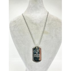 Gümüş Yazılı Zincirli Kolye